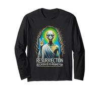 Camisa UFO Alien Easter Resurrection Sunday Spiritual Fusion Manga Larga