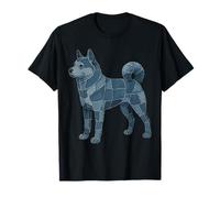 Camisa vaquera Akita Patchwork para mujer, linda mamá de perro Akita Camiseta