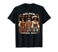 Camisa vaquera para mujer, camiseta africana, traje de vaca de melanina Camiseta