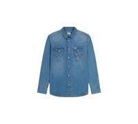 Wrangler Western Shirt Camiseta, Mid Light Wash, XL Hombres