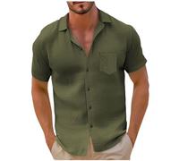 Camisa Verano Hombre Camisa De Lino Hombre Polera Camisas Tallas Grandes Chaquetas Americanas Hawaianas Trekking Camiseta Americana Casual Roja Conjunto Vestir Ropa Ibicenca Slim Fit Oversize Traje
