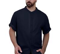 Camisa Verano Hombre Camisas Hombre Manga Corta Lino Larga Chaquetas Americanas Hawaiana Personalizada Camisetas Camiseta Marron Americana Casual Algodon Blanca Hortera Elegante De Guayabera 4XL Ropa