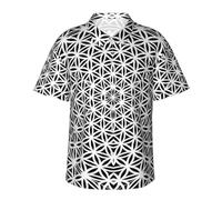 Camisa Verano Hombre Manga Corta Estampado Casual Corte Regular Playera Botonadura Frontal para Celebraciones Al Aire Libre Camisa Masculina Manga Corta