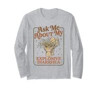 Camisa vergonzosa Divertida Pregúntame sobre mi diarrea explosiva Manga Larga