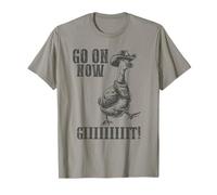 Camisa Vintage Cowboy Goose - Go On Now Git Funny Goose Camiseta