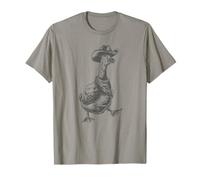 Camisa Vintage Cowboy Goose - Go On Now Git Funny Goose Camiseta