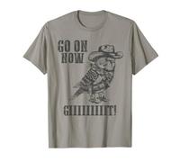 Camisa Vintage Cowboy Parakeet - Go On Now Git Budgie Camiseta