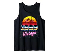 Camisa Vintage de 1969 Estilo Retro de los años 80, 57 cumpleaños, Hombres y Mujeres Camiseta sin Mangas