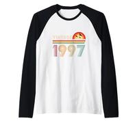 Camisa Vintage de 1997, Regalo de cumpleaños para Hombres y Mujeres de 28 años Camiseta Manga Raglan