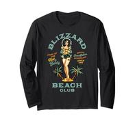 Camisa Vintage Estilo Pin Up Beach Bar, Estilo Jerry, Tatuaje artístico Manga Larga