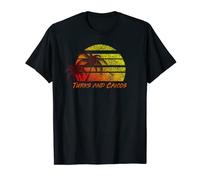 Camisa vintage Turks and Caicos Beach Sunset - Camiseta retro de surf Camiseta