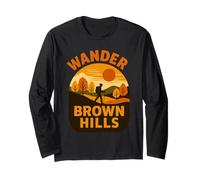 Camisa Wander Brown Hills Indiana Autumn Scenic Sunset Manga Larga