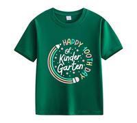 Camisa y corbata 100th Day of School Celebration for Girls and Boys Kids T Shirts Fun Colorful Numbers T Shirt Kind, verde, 12-13 años