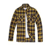 Camisas a cuadros para hombre | Camisa de manga larga con solapa | Camisa de oficina a cuadros para negocios | Camisa estilo Lumberjack para hombre, camisa tartán de ajuste delgado, camisa de botones