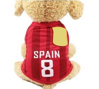 Camisas A Rayas para Perros PequeñOs, Estilo Copa del Mundo, Suelta, Previene Quemaduras Solares, Evita La PéRdida De Cabello, Ropa para Mascotas, Camisa para Razas PequeñAs (l)