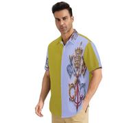 Camisas abotonadas para hombre, sin deformación, para todas las estaciones, bandera del Vaticano, talla S, Bandera del Vaticano, Small