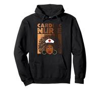 Camisas afro cardiacas negras para enfermeras para mujeres y niñas, africanas Sudadera con Capucha