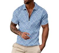 Camisas casuales genéricas para hombre, camiseta de cuello a solapa con botones estampados elegantes para actividades al aire libre, ropa deportiva Streetwear básica casual camisa hawaiana