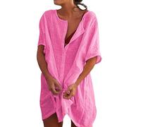Camisas con Botones, Trajes de baño playeros para Mujer, Tallas Grandes, Ropa de Playa, Trajes baño, baños para Vacaciones en la Playa Verano, Vestidos