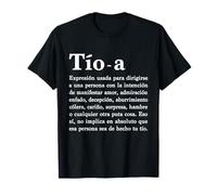 Camisas con Diseños Divertidos Co. - Tío - Palabra Popular Española Frase Divertida Definición Camiseta Unisex-Adulto Pequeño Manga Corta Black