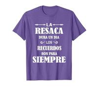 Camisas con Frases graciosas en español Camiseta, Hombre, Morado Jaspeado, M