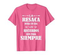 Camisas con Frases graciosas en español Camiseta, Hombre, Rosa Jaspeado, XXL