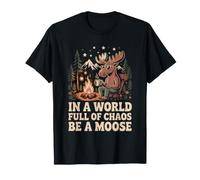 Camisas de Alce para Mujer en un Mundo Lleno de Caos sé un Alce Camiseta