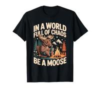 Camisas de Alce para Mujer en un Mundo Lleno de Caos sé un Alce Camiseta