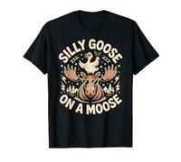 Camisas de Alce para Mujer Silly Goose On A Moose Camiseta