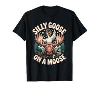 Camisas de Alce para Mujer Silly Goose On A Moose Camiseta