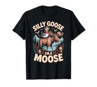 Camisas de Alce para Mujer Silly Goose On A Moose Camiseta