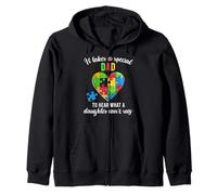 Camisas de apoyo familiar para concienciación sobre el autismo para papá, rompecabezas divertido de corazón Sudadera con Capucha
