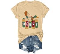 Camisas de caza de patos para hombre y mujer, estilo vintage, con texto en inglés "Merry Christmas", para caza de patos, caqui, 3XL