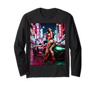 Camisas de Coche Tuner - Chica de Coche Sexy y Coche sintonizador japonés Manga Larga