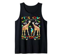 Camisas de concienciación sobre el Autismo para Mujeres maestras está Bien ser Diferente Camiseta sin Mangas