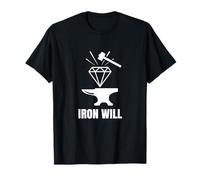 Camisas de Diamantes para Hombres Iron Will Strength Power Camiseta