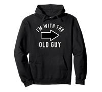 Camisas de Disfraces de Halloween para Parejas I'm with The Old Guy Sudadera con Capucha