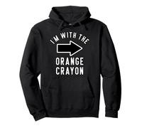 Camisas de Disfraces de Halloween para Parejas I'm with The Orange Crayon Sudadera con Capucha