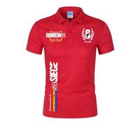 Camisas de Hombre de Shirt R.a.in.BO.w S.ix S.ie.g.e, Golf Tenis Camisa de Po.lo con Estampado, Manga Corta Golf Po.lo T-Shirt Camisetas Outdoor(Red,S)