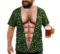 Camisas De Hombre Informales Tshirt Ropa Divertidas Ajustadas Bolsillo Surferas Marron 3D Baseball Hippie Transpirable Entrenamiento XXXL Imperio Pádel Alberca Letras Cuadro Parejas