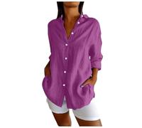 Camisas de lino de verano de manga larga con botones para mujer, clásicas, modernas, 2025, con cuello de solapa, blusas de muselina para playa, trajes de gasa para mujer, ajuste holgado, talla grande
