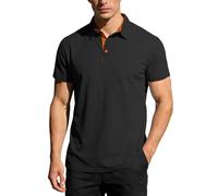 Camisas de manga corta para hombre, camisa de golf, ajustada, casual, para el trabajo, camiseta de verano, camiseta de retazos, color de retazos, cuello alto, camisa básica con textura, camisas