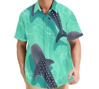 Camisas de manga corta para hombre, no se deforma, fiesta al aire libre, ballena, perro de mar, talla S, Ballena Sea Dog, 3X-Large
