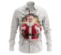 Camisas de manga larga para hombre Camisa de Navidad Camisas de hombre Moda Camisas festivas de invierno con estampado animal para las vacaciones. Ropa informal elegante y cómoda con mangas largas