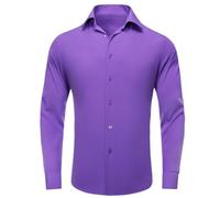 Camisas de mezcla de seda para hombre, de manga larga, para boda, Cy-1927, M