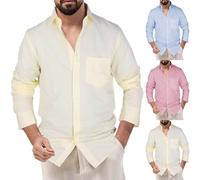 Camisas de negocios para hombre, camisa de manga larga a rayas, camisa de vestir formal para hombre, camisas casuales con botones, camisas formales con bolsillos, lisas, sin arrugas, manga larga