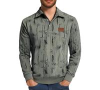 Camisas de pana para hombre, de manga larga, cuello polo, con botones, sudaderas informales y cómodas, sudaderas estampadas, sudadera de caza, sudadera de pesca al aire libre, sudadera con solapa