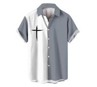 Camisas de playa para hombre, de manga corta, estampadas, con botones, de verano, de gran tamaño, color liso, ajuste holgado, cómodas, transpirables, ligeras, para vacaciones, S-XXXXXL, Z01x, 3XL