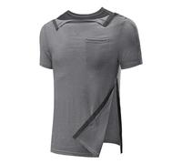 Camisas de recuperación para hombre después de la cirugía de hombro de manga corta con acceso a presión, ropa de quimioterapia al aire libre, camisetas de verano sólidas, blusa cómoda para vacaciones,