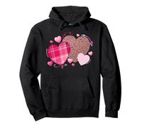 Camisas de San Valentín para niñas, corazones, amor, leopardo, cuadros, corazón Sudadera con Capucha